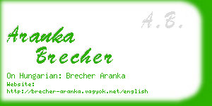 aranka brecher business card